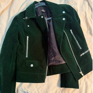 Lovely Hunter Green velvet jacket (MOTO)